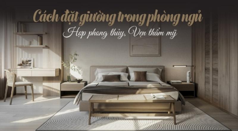 Hình minh họa khảo sát không gian phòng ngủ để chuẩn bị kê giường theo phong thủy